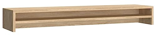 vidaXL Monitorständer Schreibtischaufsatz Monitorerhöhung Bildschirm PC Regal Aufsatz Bildschirmerhöhung Sonoma-Eiche 100x24x13cm Holzwerkstoff