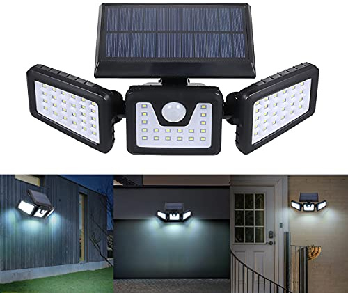 Tomshine Solar Security Light Outdoor Motion Sensor Ip65 Waterproof Outdoor Lights Solar Powered 360 Angle Adjustable for Garage Garden Front Door Wall Driveway