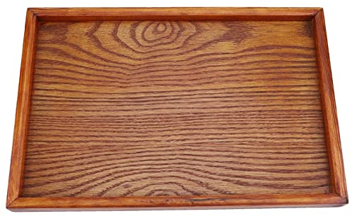 Bandeja de Madera, Bandeja Madera Rectangular, Bandeja Rectangular Cocina, Bandeja Centro de Mesa Decorativa Salon, para Cocina, Servir Comida, Exhibir Frutas, Aperitivos y Decoración (30x20cm)