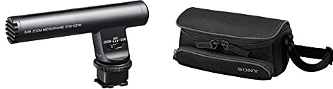 Sony ECMGZ1M.SYH Gun Zoom Microphone for MI Shoe - Black & Ultra Compact Case for Handycam - Black