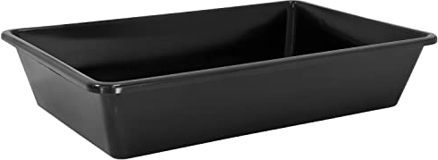 Petigi Wanne aus Kunststoff Plastik Schüssel 20 L Staubbad Sandbad Plastikwanne Fusswanne Badewanne Kunststoffwanne eckig 60x40x12 cm Schwarz Aufbewahrung