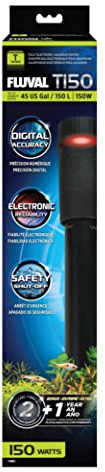 Fluval T150 Fully Electronic Heater for Freshwater Aquariums up to 45 Gal, 14882