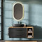 Planetmöbel Mobili da bagno Mobiletto Lux 120 cm Rovere Oro/Antracite Senza Lavabo