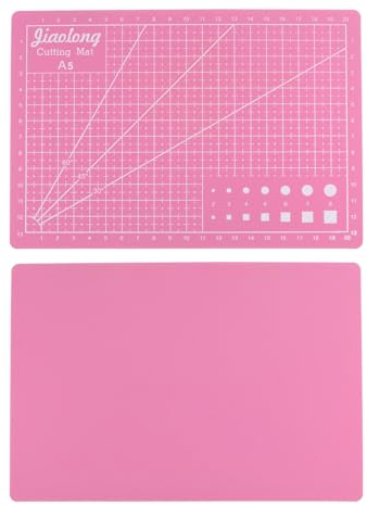 sourcing map A5 Selbstheilende Schneidematte 9x6 Doppelseitige Bastelschneide Brett für DIY Kunstwerke Nähen Schneiden Rosa