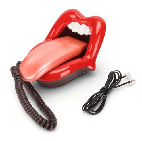 Festnetztelefon, Große Zungenform, Telefon Im Verrückten Stil, Niedliches und Lustiges Telefon, Coole Verrückte Große Zunge für Mottoparty, Spukhaus-Requisiten,