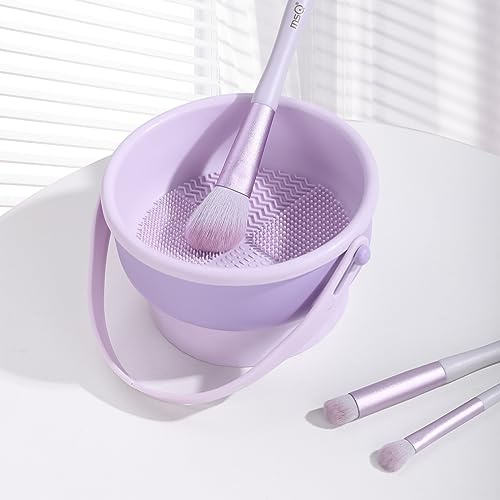 3-in-1 Foldable Silicone Makeup Brush Cleaner Bowl Makeup Brush Cleaner Mat