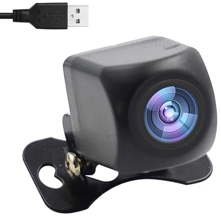 WLDOCA WiFi-Rückfahrkamera 5 V USB/12 V HD WiFi 5 Nachtsichtkamera wasserdichter Fahrtenschreiber kompatibel mit Android IOS für Motorrad Auto Wohnmobil Van