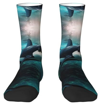 Killerwale Schwimmsocken für Damen und Herren, überlegener Komfort für Sport und den täglichen Gebrauch, Killer Whales zum Schwimmen, One size