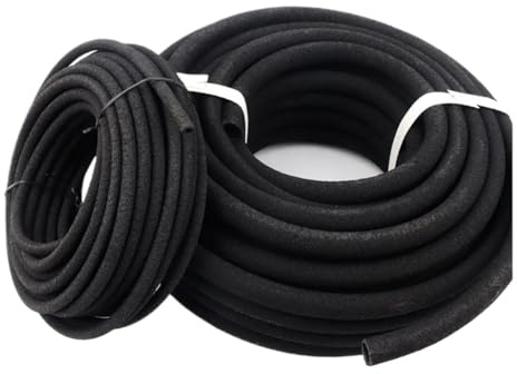 AQXYQAZZ 5m 4/8,12/16mm Tubo dell'Acqua Perforato Tubo in Gomma Nero Sepolto nel sottosuolo Tubo for irrigazione da Giardino con Acqua microporosa Irregolare(8mm)