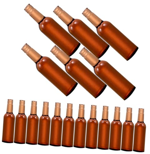 COSMEVIVI 24stücke Teiliges Miniatur Bierflaschen Für Deko Für Mini-szenen Braune Weinflaschen Detailreiche Miniaturen Für Küche Und