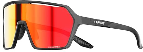KAPVOE Fahrradbrille Herren Damen Polarisiert Sport Radfahren Sonnenbrille Baseball MTB Radbrille Rennrad Radsport - K335