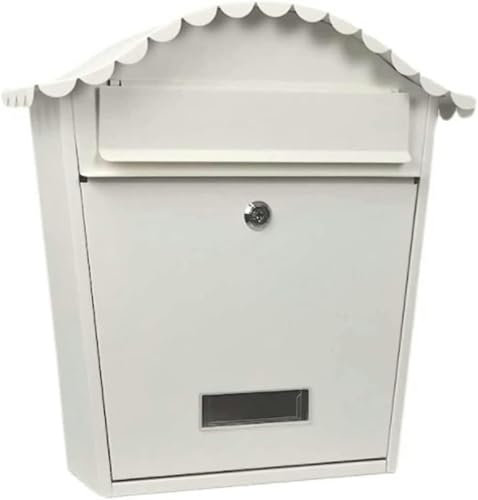 FLTRGO Boîte aux Lettres Murale Boîtes aux Lettres murales Boîte aux Lettres en métal avec Serrure Boîtes aux Lettres domestiques Boîte aux Lettres montée Facile à Installer ~/