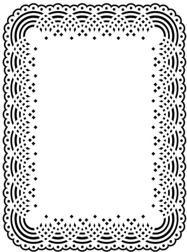 Vaessen Creative Lace Doily 5.75 x 4.21 inches Folder for Card Making, Scrapbooking, Journaling-Reusable-Precise Results-for Embossing and Die-Cutting Machines, 17 x 8.4 x 0.5 cm