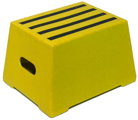 1 Trittstufe, robuste Kunststoff-Sicherheitsblock-Stufen (gelb)