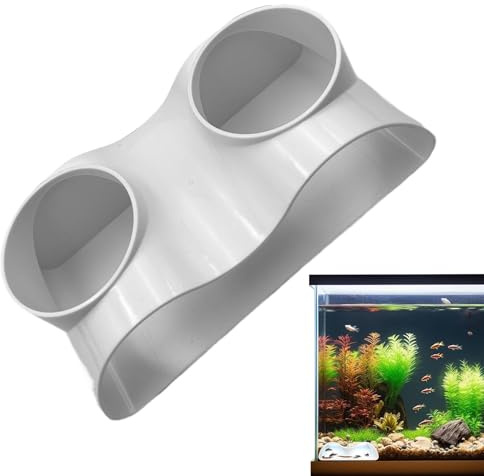 Gazocua Fischtunnel,Kunststoff Verstecken Aquarium Tunnel,Aquarium Unterirdischen Tunnel Fischhöhlen,Zwei Löcher Design Wels Versteck Für Reptilienamphibien Wels Kuhli Loach