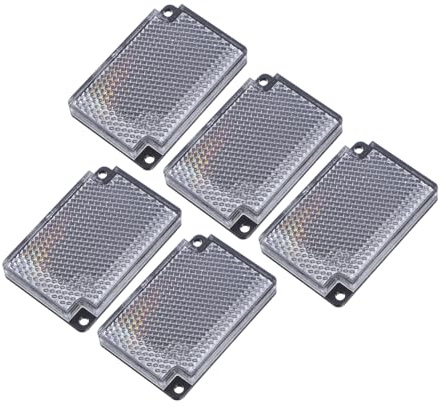 Réflecteur de Capteur à Faisceau Carré 5pcs Noir Abs Acrylique | Composant Photoélectrique, Haute Réflectivité, Installation Facile, pour Véhicules et Bâtiments