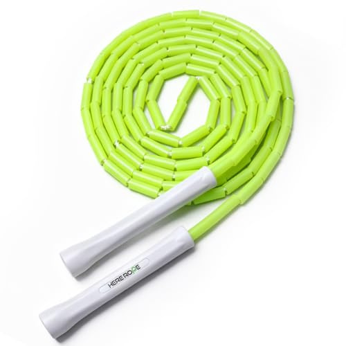 Perlen-Springseil, Perlenspringseil mit unzerbrechlichen Griffen und bruchsicheren Perlen für verbessertes Fitnesstraining, verstellbares 3M-Springseil für Erwachsene, Männer und Frauen
