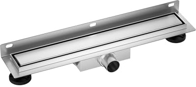 Balneo Canaleta de Ducha 50 cm, Desagüe de Pared INOX para Ducha - Canal de Drenaje Acero Inoxidable AISI 304, Rejilla con Sifón Antiolores Diseño Moderno para Baño y Ducha de Obra