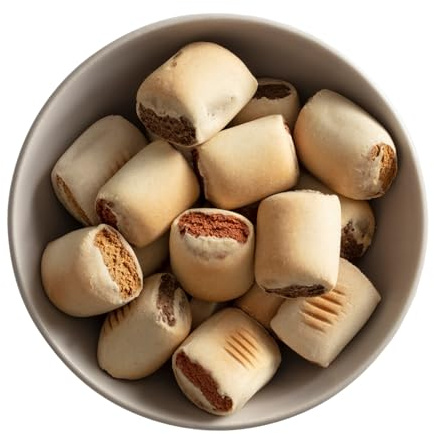 MERA Bakery Meaty Rolls Mix, hundgodis för träning eller som mellanmål, godsaker för hundar av naturliga ingredienser, försiktigt bakade hundkex (10 kg)