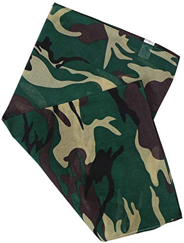 Harrys-Collection Unisex Bandana Bindetuch 100% Baumwolle (1 er 6 er oder 12 er Pack), Farbe:woodland