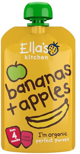 Ella's Kitchen Organic Stage 1 Bananas and Apples Baby Food 120 g