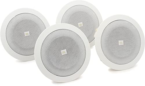 JBL Professional 8124 Fullrange 4 Zoll Deckenlautsprecher, Weiß, 4 Stück