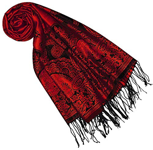Lorenzo Cana Designer Pashmina Marken-Schal gewebtes Pasiely Muster Damast - Webart 70 x 180 cm Naturfaser Modal Schaltuch Schal Tuch Jacquard