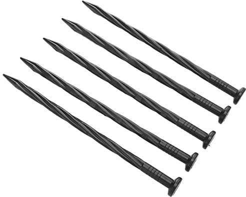 Fdit Lot de 50 Piquets de Bordure en Plastique pour Clous d'ancrage pour Tente de Gazon, Clous de Jardin, Barrières Contre Les Mauvaises Herbes en Nylon.