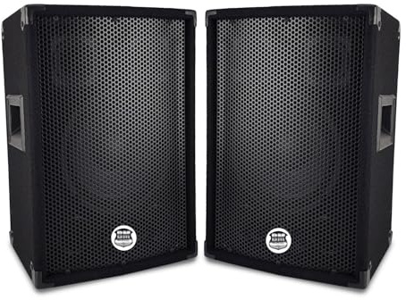 Ett par 3-vägs 8/20 cm Sono Bass Reflex Trapetsformad 3-vägs högtalare - 2 x 300 W - BM SONIC BMS-08
