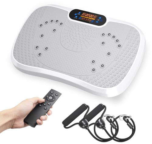 Dripex Plateforme Vibrante Oscillante Puissante 99 Vitesses Bluetooth | Puissante, 5 modes, haut-parleur Intégré, bluetooth, port USB, télécommande, l'écran LED