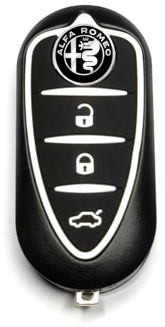 TEKLIGHT Chiave Tutti I Colori Cover Scocca + LOGO + BATTERIA CR2032 OMAGGIO per Alfa Romeo Mito Giulietta Guscio con Lama a 3 Tasti Logo Non Originale LAMA SIP22 (G)