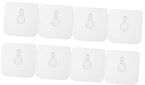 Veemoon 8pcs Self-Adhesive Picture Hangers No Drill Photo Frame Hooks for Easy Installation Tile Walls and Practical Design for Home Art and Clock Display