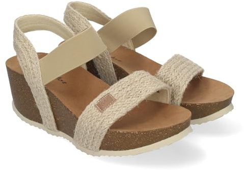 shoes&blues.es Sandalia de Cuna Bio para Mujer, Comodas, con Pala y Talon Abierto, Sin Cierre, Banda Elastica, Ideales para Primavera Verano