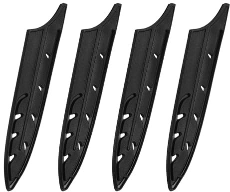 QUARKZMAN 4pz Copri Coltello Manicotti Protezioni Bordo Lama per Coltello Multiuso da 5 Proteggi Bordo Lama Fodero Universale per Coltello da Cucina, Nero