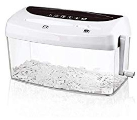 ZHCHAO Hand-cranked Shredder -Mini Hand Shredder Portable Paper Shredder A6 Manual Shredder Documents Paper Cutting Tool Home Office Desktop Stationery