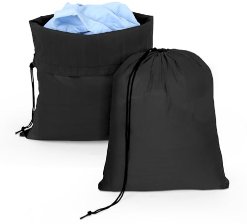 OTraki 2 Pezzi Sacco Portabiancheria Sporca 40 x 50cm Sacco Biancheria Laundry Bag Sacco Panni Sporchi Grande Sacchetti Viaggio per Campeggio Casa Collegio