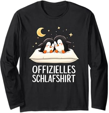 Offizielles Schlafshirt Pinguin Pinguine Langarmshirt