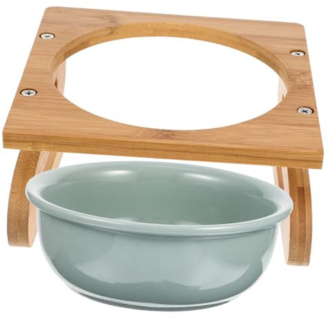 Sosoport Elevated Cat Bowl Ceramic Dog Bowl Orthopedic Design for Easy Cleaning