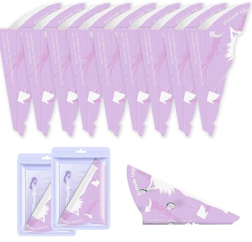 XUZOPIM 20 Pièces Pipi Debout Femme Pliable Urinoir Femme Portable Pisse Debout Femme Jetable De Voyage Entonnoir En Papier De Pipi Pour Femme Enceintes Camping Randonnée Et Activités De Extérieur