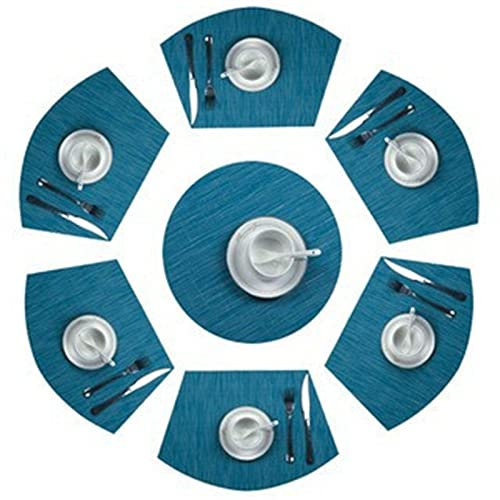 SLEDEZ Tovagliette Tovaglietta Hotel Tovaglietta Sottopiatto Sottobicchiere 7pz(Blue)