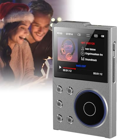 QIeAny Lettore MP3 HiFi Wireless, Lettore Musicale Audio Digitale Lossless Portatile con Supporto DSD, 30 Ore di Riproduzione e 16 GB integrati | Radio FM | per Campeggio, Sport, attività all'aperto