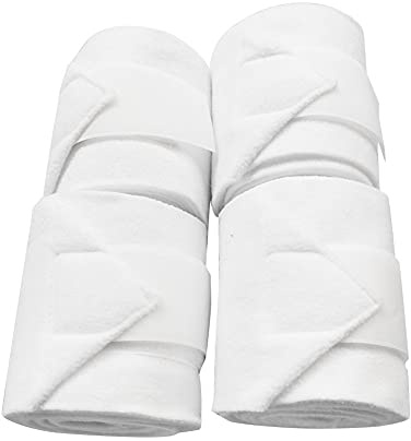 Qukaim Beinschutz für Pferde, 1 Set mit 2 verdickten PU-Schalen, Leggings mit elastischem Innenpolster, Größe M, Blau, Reitausrüstung, professionelle Stützbandagen