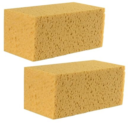 2 Pieces Car Washing Sponges, Honeycomb Abrasive Sponges For Car Upholstery, Home, Rugs & Carpet Cleaning