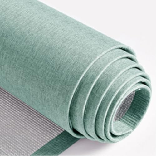 APMOE Papier Peint Autocollant, 5mm Rouleau Isolant Thermique Imperméable et Antibruit, Lin Revetement Papier Peint Adhésif Mural Résistant à L'humidité Isolation Thermique, Coussin Mural(Vert)