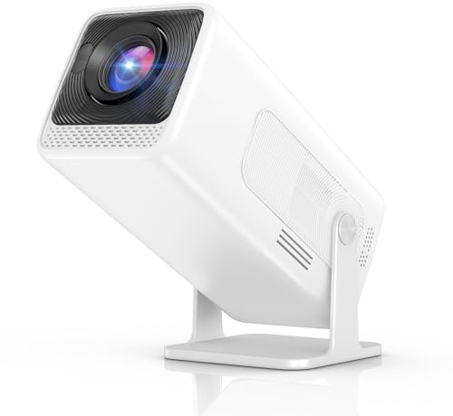 WISHOLY Mini Projector Native 1080P, Portable Outdoor Movie Projector with WiFi and Bluetooth, 4K Supported, Compatible with Smartphone, HDMI, USB, TV Stick, PS5 for Home Theater, Bedroom, Outdoor Use