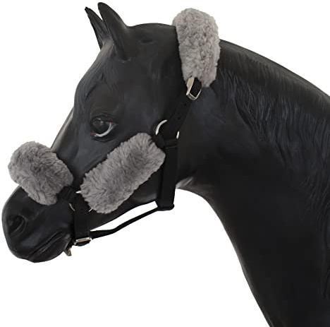 Engel Reitsport | Halfter Set (4-TLG.) inkl. Nasenschoner, Genickschoner und 2X Backenstückbezug SET4 farbenfroh: 12 Lammfell Farben zur Wahl