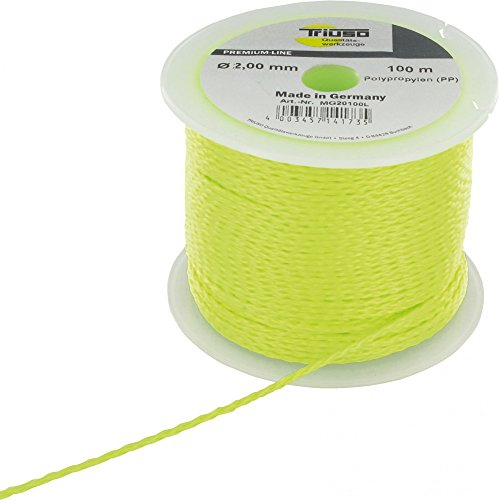 PP Leucht Maurerschnur 2,0mm x 100m gelb-fluoreszierend