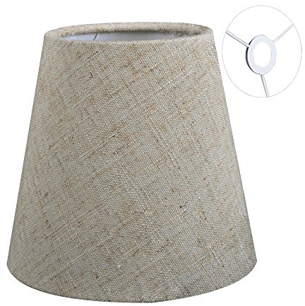 Eastlion Lampenschirm 5.5/Ø14cm E14 E27 Lampenschirm for Flachs Kerze Kronleuchter Wandleuchte Pendelleuchte Tischlampe,Leinen