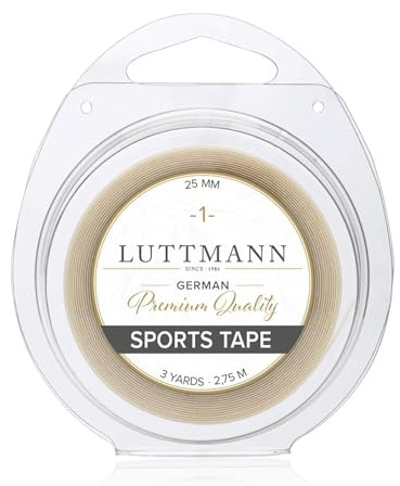 LUTTMANN® Sports Tape - Perücken Haarsystem Tape Klebeband für Perücken, Tüllansätze, Haarsysteme, Haarverlängerungen, Haarteile & Extensions (25 mm x 2,75 m)