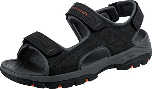 Skechers Tresmen-Garo Herrsandaler, vattensandal med öppen tå, Svart, 11.5 Medium US